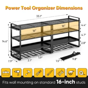 Power Tool Organizer Wall Mount