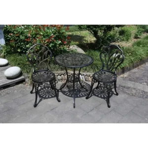 3 Piece Outdoor Bistro Set, All Aluminum